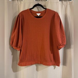Women's Time & Tru Rust Textured Top
